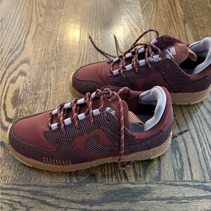 Nike Maroon and Tan Sneakers